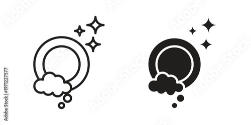 Washing dishes icon concepts pack. icon set vector illustrations eps10