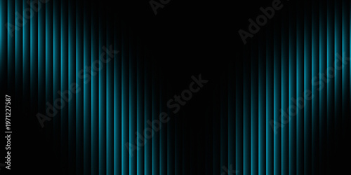 Abstract dark background featuring striking vertical teal glowing lines on opposing sides creating a modern digital backdrop perfect for technology or futuristic designs.