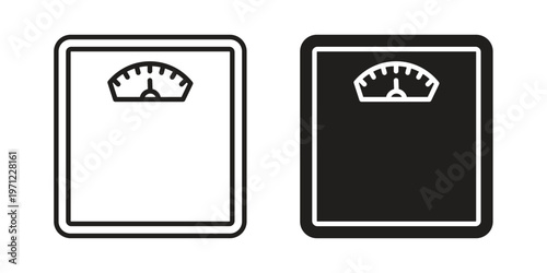 Weight scale icon concepts pack. icon set vector illustrations eps10