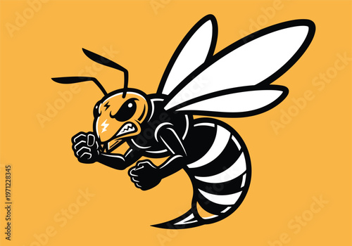 Angry wasp mascot vector: Gaming logo - Gaming Mascot - esport mascot vector illustration  Logo, Mascot, E-Sport, vector mascot - Mascot Logo