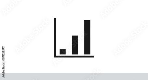 Graphic representation of statistical data visualization with upward-trending bar charts