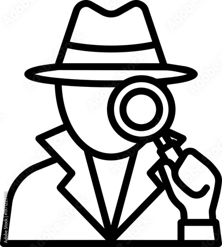 Detective with a magnifying glass.