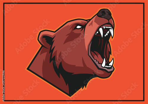 Aggressive bear mascot logo design: Gaming logo - Gaming Mascot - esport mascot vector illustration  Logo, Mascot, E-Sport, vector mascot - Mascot Logo