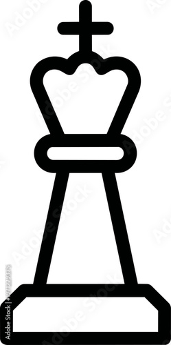 Black Chess Queen Piece Icon.