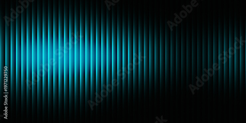 Abstract dark background with shimmering vertical blue and cyan light lines creating a futuristic digital technology pattern for modern design and presentation templates.