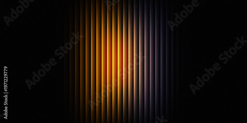 Abstract background features glowing vertical lines with a vibrant orange, yellow, and red color gradient transitioning smoothly to darker tones, creating a modern and dynamic visual.