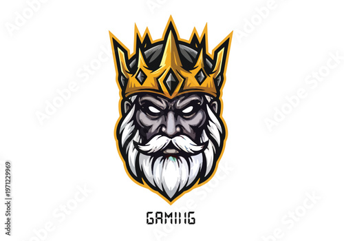 King Zeus mascot logo for esports: Gaming logo - Gaming Mascot - esport mascot vector illustration  Logo, Mascot, E-Sport, vector mascot - Mascot Logo