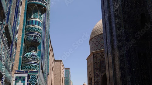 Samarkand, Uzbekistan - May 28, 2025: Shah-i-Zinda (Uzbek: Shohizinda; meaning 