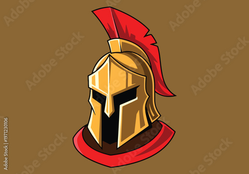 Golden spartan helmet mascot logo: Gaming logo - Gaming Mascot - esport mascot vector illustration  Logo, Mascot, E-Sport, vector mascot - Mascot Logo