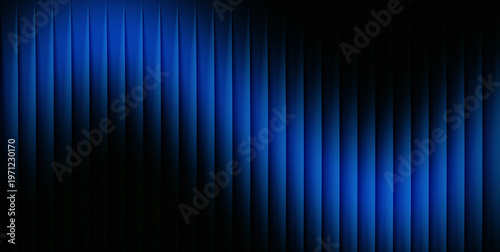 Abstract blue and black background featuring vertical gradient stripes creating a dynamic visual effect suitable for modern digital presentations, technology interfaces, or corporate design projects.