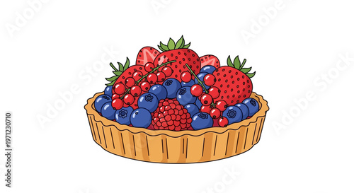 A bowl of mixed berries and strawberries.