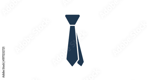 Minimalist graphic of a necktie, suitable for business, fashion, or formal contexts