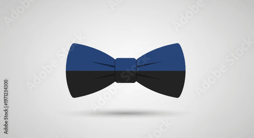 Stylish blue and black bow tie design on a gradient background suitable for any occasion