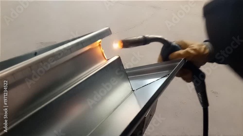 Industrial steel welding, steel door production
