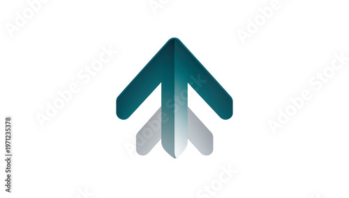 Free Download Gradient Teal and Gray Arrowhead Icon with Rounded Corners - GFXLoad