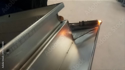 Industrial steel welding, steel door production