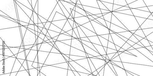 Abstract black lines with white background. Creative and geometric shape with luxury pattern and paper texture. A beautiful Chaotic line seamless pattern., Vector illustration. 