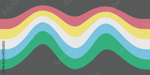 Disability pride flag. Color stripes representing a form of impairment modern background