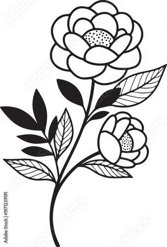 hand drawn flowers