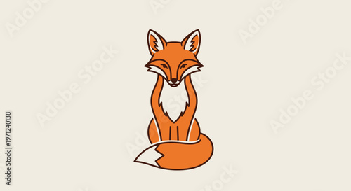 Minimalist Fox Illustration: A Simple, Modern Graphic Design Element