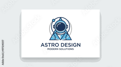 Business card with astronaut logo.