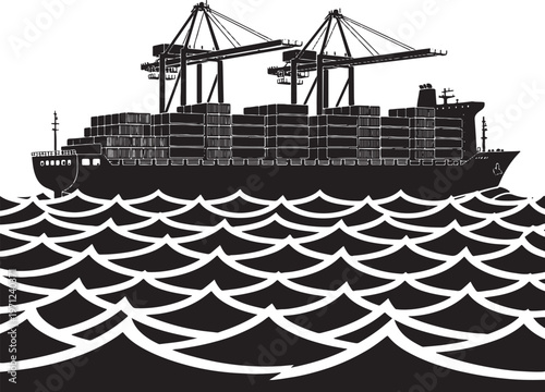 cargo ship in the sea