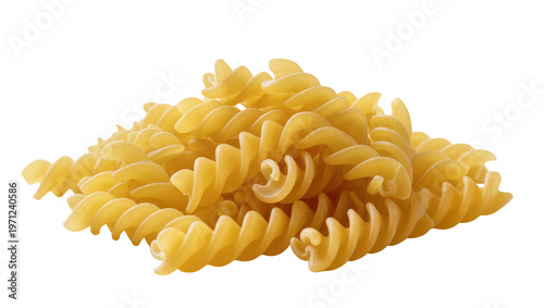 Canvas-taulu Pile of Golden Fusilli Pasta Spirals