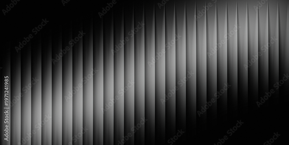 Obraz premium Modern abstract background featuring a gradient of light and shadow across vertical lines, creating a sleek, dark, and elegant textured pattern ideal for contemporary design.