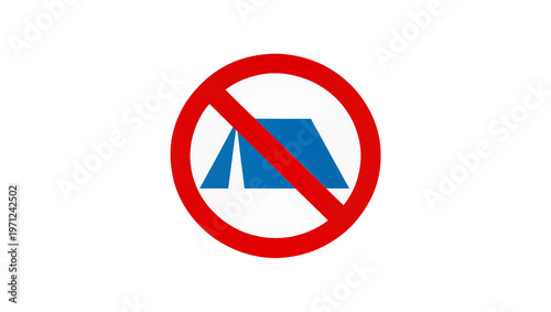 Red Prohibition Sign with Blue Roof Shape Inside Free Download Red Prohibition Sign with Blue Roof Shape Inside - GFXLoad