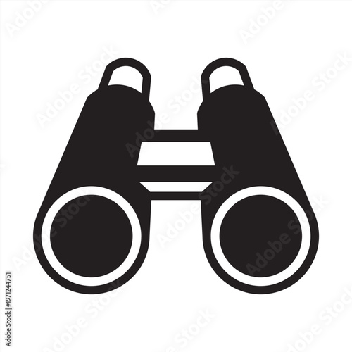 Vision insight icon. Binocular icon. Icon symbol for vision, binoculars, observation, scouting, search, exploration, focus, discovery, outlook, perspective. Vector illustration