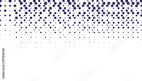 Dark blue dots scattered on white background abstract