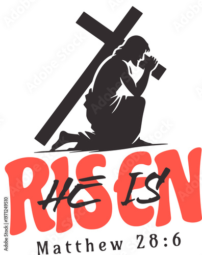He is risen SVG
