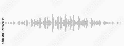 Abstract Sound Wave Design with Audio Frequency Lines on Minimal Background