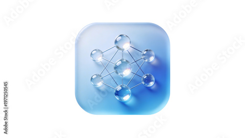 Blue glass beads and balls are isolated on a white background as luxury fashion jewelry objects featuring silver and gold metal pins for Christmas gift decorations