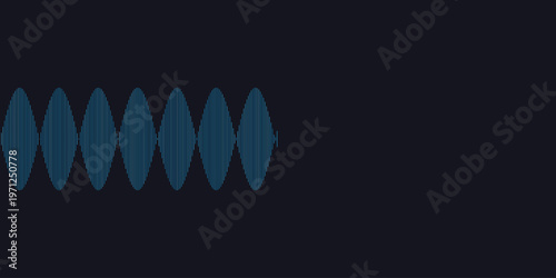 Abstract Sound Wave Design with Audio Frequency Lines on Minimal Background