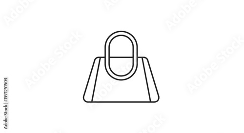 Minimalist handbag illustration perfect for branding, fashion, and accessory concepts