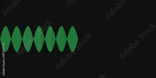 Abstract Sound Wave Design with Audio Frequency Lines on Minimal Background