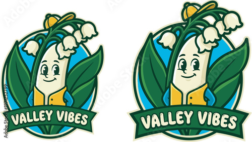 Cartoon Garlic Bulb Character Logo.