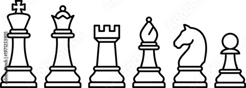 Chess pieces on a board.