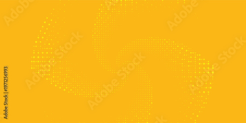 Aesthetic Yellow halftone pattern. Retro comic gradient background. Bright orange pixelated dotted texture overlay. dots vector ilustration.Eps 10