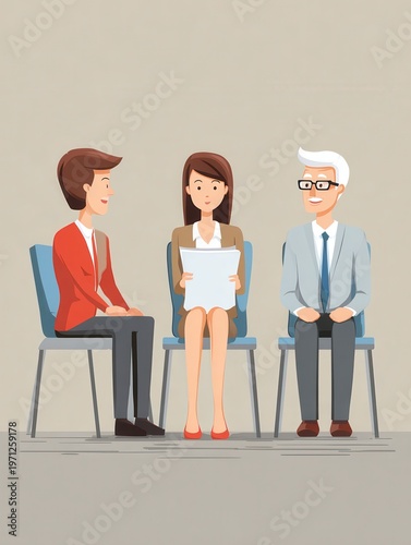 professional job interview with business background