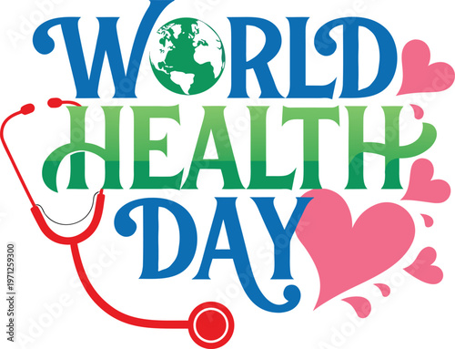 World Health Day Typography Poster.eps