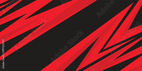 Abstract background with red spikes and zigzag line pattern and some copy space area