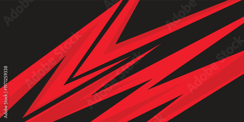 Abstract background with red spikes and zigzag line pattern and some copy space area