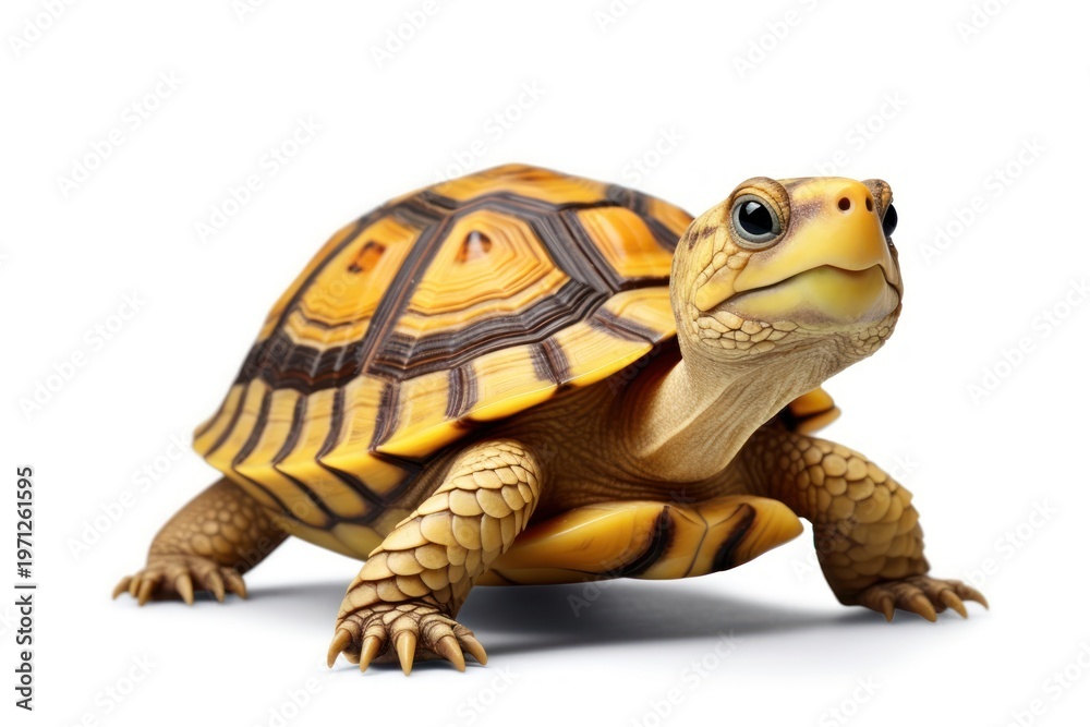 Obraz premium Reptile animal turtle white background.