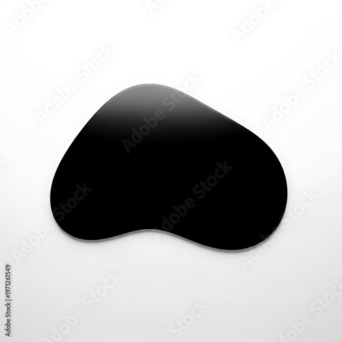 Black object on white background shape.