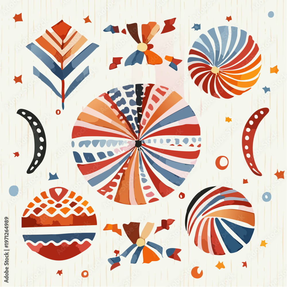Obraz premium abstract geometric shapes pattern