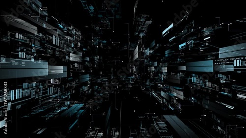 Futuristic VJ Loop Tunnel Sci fi Conception.