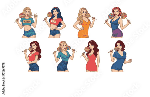 hot woman with lollipop 