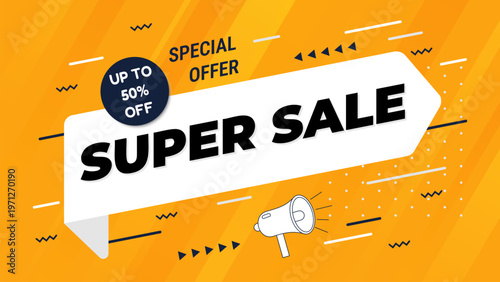 Flash sale banner design template